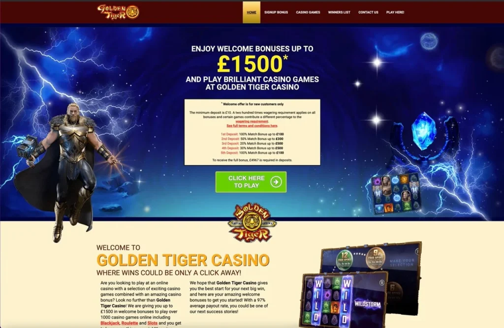 golden tiger casino review,