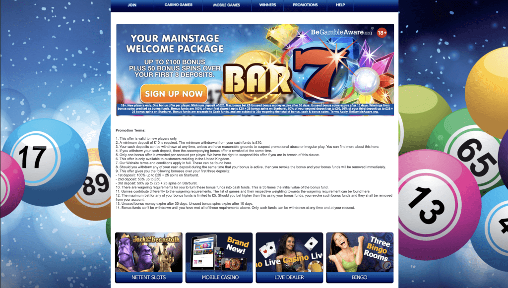 MainStage Bingo Review