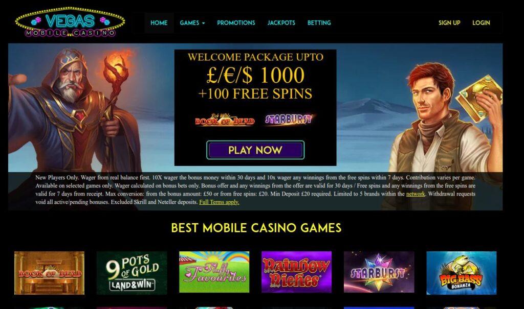 vegas mobile casino welcome bonus offer