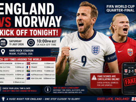 England vs Norway Kick-Off Time Today
