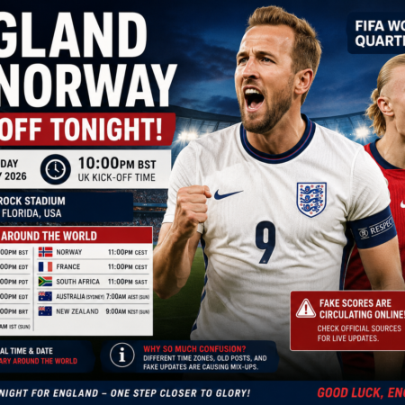 England vs Norway Kick-Off Time Today